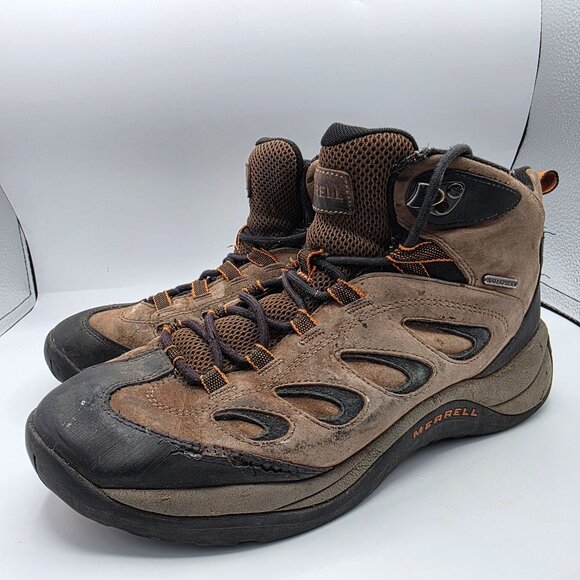 Merrell Reflex 4 Mens Size 10 Brown Mid Waterproof Hiking Boots Camping Outdoors main image 13